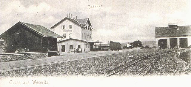 Stanice Bezdružice v roce 1912.